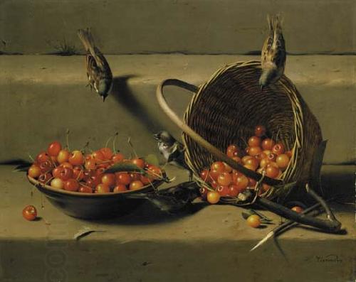 George Hitchcock The cherry thieves China oil painting art